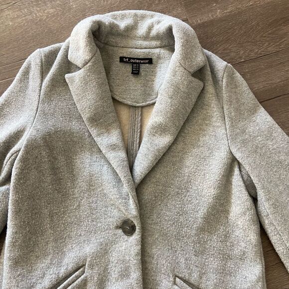 Zara Light Gray Trench Jacket - Picture 2 of 6